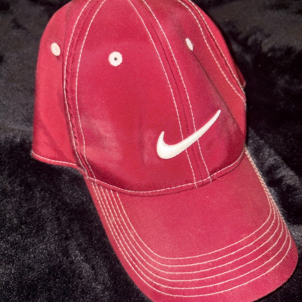 Nike Burgundy Cap with White Logo